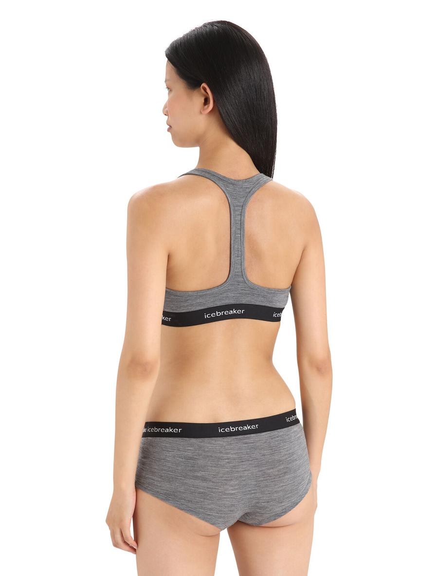 Soutien Gorge Icebreaker Merino Sprite Racerback Femme Grise | FR 1814JPQJ